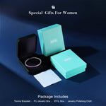 Load image into Gallery viewer, Iefil Emerald Tennis Bracelets for Women - May Birthstone Bracelet Sterling Silver, Emerald Jewelry | Anniversary Birthday Gifts for Women, Wedding Bracelets for Brides, Size 6.5"
