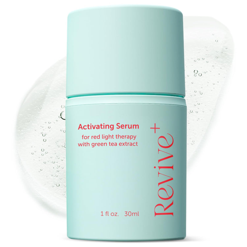 Red Light Therapy Activation Serum - Amplify Effects & Reduce Wrinkles with Hydrating Serum for Face - Green Tea Serum - Hydrating Face Serum Skin Care Routine - Hyaluronic Acid Serum for Face - 1oz