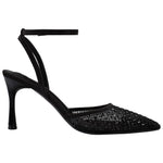 Load image into Gallery viewer, PIZZ ANNU Women's Cienna High Heels Sexy Stiletto Pumps Closed Toe Mesh Sparkly Rhinestones Ankle Strap Dress Wedding Party Pumps Shoes, Black 8
