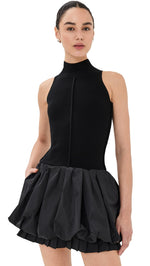 Load image into Gallery viewer, Sea Women&#39;s Belen Taffeta Knit Mini Bubble Dress, Black, M
