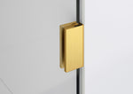 Load image into Gallery viewer, Glass Warehouse 78" x 34.5" Frameless Shower Door - Single Fixed Panel Satin Brass Satin
