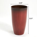 Load image into Gallery viewer, Worth Garden 23.5" H. Large Plastic Planters - Set of 2 Gradient Red Glossy Smooth Finish - Tall Plant Pots for Indoor &amp; Outdoor Use - Decorative Lightweight Flower Pots for Front Porch, Patio, Deck
