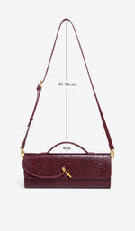 Load image into Gallery viewer, Beaguful Womens Fashion Leather Clutch Bag Crocodile Print Evening Handbag Crossbody Tote Bag Golden
