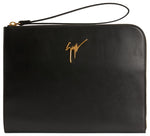 Load image into Gallery viewer, Giuseppe Zanotti, Fabian Leather Clutch, One Size, Black
