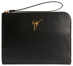 Load image into Gallery viewer, Giuseppe Zanotti, Fabian Leather Clutch, One Size, Black
