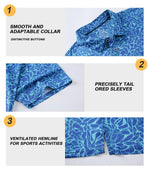 Load image into Gallery viewer, Damipow Premium Golf Shirts for Men Dry Fit Performance Polo Short Sleeve Collared Shirt,Blue,L
