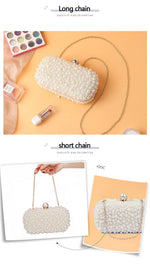 Load image into Gallery viewer, YYIHER Pearl Clutch Purses for Women - White Evening Handbags Beaded Wedding Bridal Clutch for Parties Prom
