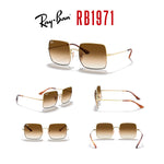 Load image into Gallery viewer, Ray-Ban RB1971 914751 54MM Gold/Crystal Lens Clear Gradient Brown Square Sunglasses for Women + BUNDLE with ACCESSORY EYEWEAR KIT
