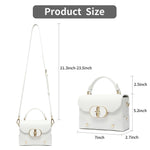 Load image into Gallery viewer, HOZYU Women's Top Handle Bags,Handbags for Women,Shoulder Bag or Crossbody Bags,Evening Bags,Recyled Genuine Leather Handbags (White)
