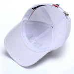 Load image into Gallery viewer, USA Trucker Hat for Men &amp; Women American Flag Cap Adjustable Baseball Cap Mesh Snap Patriotic 3D Embroidered Cap (White-Blue)
