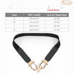 Load image into Gallery viewer, JASGOOD 2 Pack Women Stretchy Waist Belt Retro Elastic Skinny Belt for Ladies with Gold Buckle
