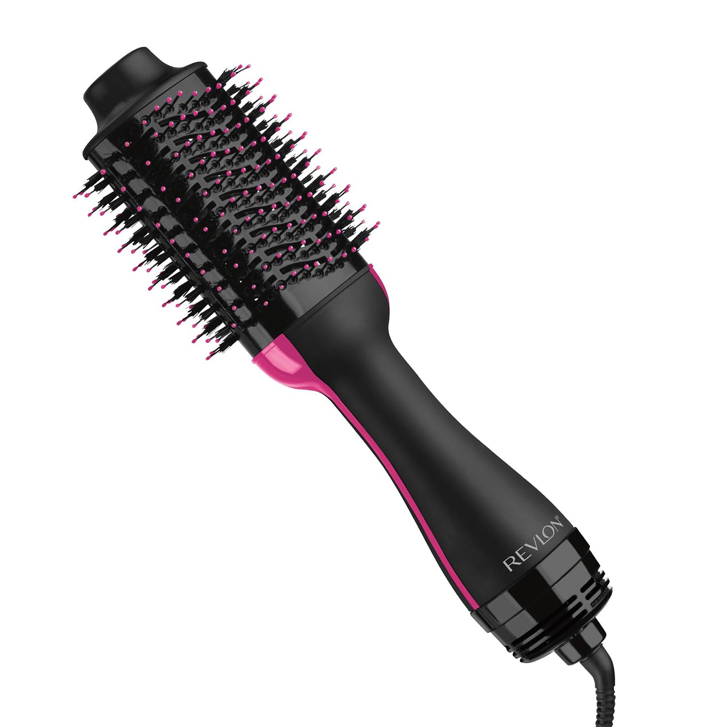 REVLON One-Step Volumizer Hair Dryer and Styler, Improved Motor for Less Frizz, More Shine, and Reduced Heat Damage for Salon Style Round Brush for Blowout, Black (Amazon Exclusive)