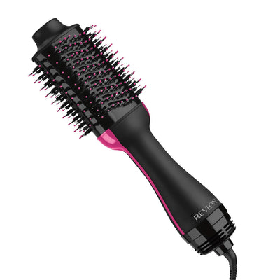 REVLON One-Step Volumizer Hair Dryer and Styler, Improved Motor for Less Frizz, More Shine, and Reduced Heat Damage for Salon Style Round Brush for Blowout, Black (Amazon Exclusive)