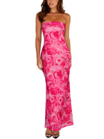Load image into Gallery viewer, REORIA Women's 2026 Summer Floral Mesh Strapless Midi Dress Backless Beach Wedding Guest Cocktail Party Dresses Pink Floral X-Large
