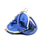 Load image into Gallery viewer, DEBIMY Rose Shaped Evening Bag Soft Satin Clutch Purse Floral Wristlet Handbag for Women Wedding Party Purse Royal Blue

