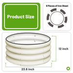 Load image into Gallery viewer, SnugNiture 3 Pcs 2x2x1ft Round Galvanized Raised Garden Bed Kit Outdoor, Metal Planter Box for Planting Plants Vegetables, White
