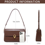 Load image into Gallery viewer, LAFESTIN Split Leather Shoulder Bags For Women with Adjustable Strap, Trendy Crossbody Purses For Women, Designer Inspire Handbags, Caramel Brown
