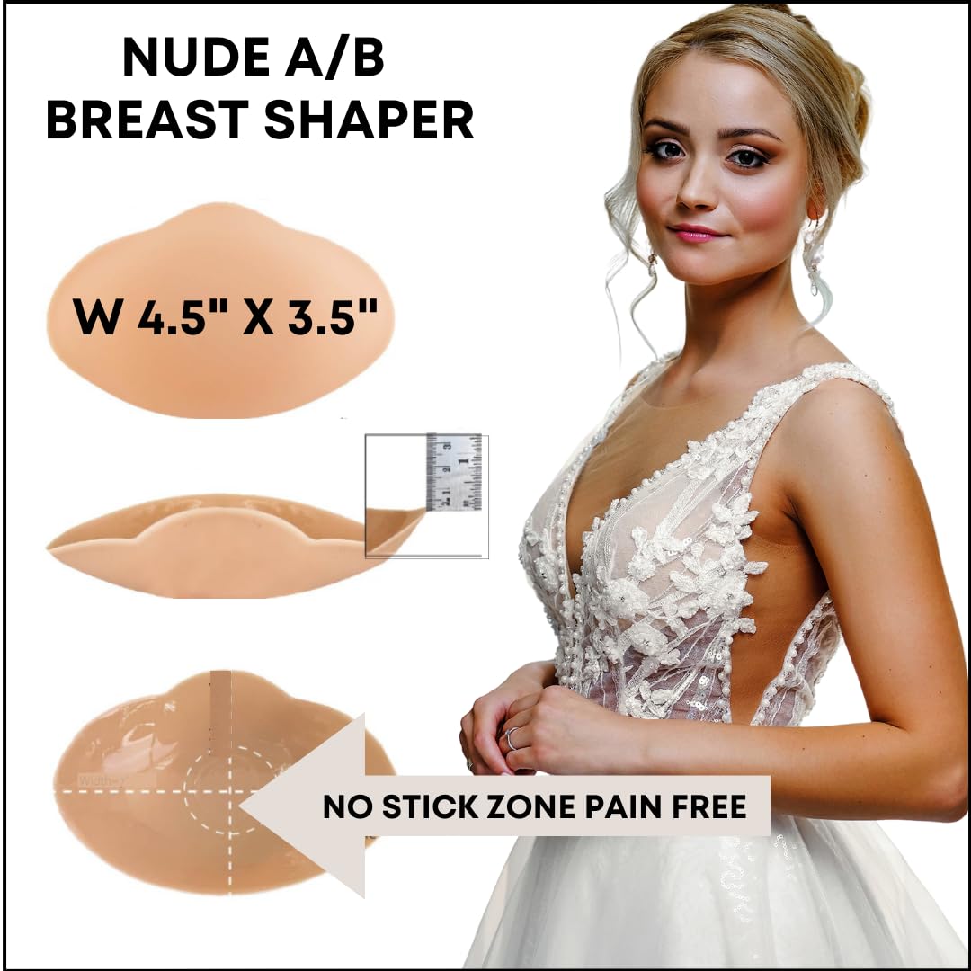 Bring It Up Womens Breast Shapers/Sticky Bra, Nude C/D