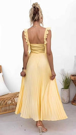 Load image into Gallery viewer, PUYIKET Elegant Spaghetti Strap Aqua Bridesmaid Dresses for Women 2026 Sleeveless Flowy Chiffon A-Line V-Neck Pleated Backless Formal Dresses and Evening Gown for Wedding Size 0 Prf039
