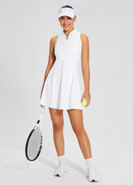 Load image into Gallery viewer, baleaf Womens Golf Dress Sleeveless Tennis Dresses with Built in Shorts Pockets Racerback Workout Athletic White M
