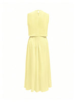 Load image into Gallery viewer, SOLY HUX Women's 2 Piece Skirt Sets Sleeveless Tank Tops and Button Front Skirt Summer Vacation Outfits Plain Yellow Medium
