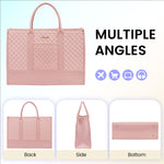 Load image into Gallery viewer, LOVEVOOK Laptop Bags for Women, 15.6 inch Waterproof Work Tote Bag with Clutch, Professional Teacher Computer Purse Lightweight Shoulder Bag Travel, Quilted Pink
