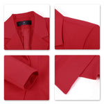 Load image into Gallery viewer, YUNCLOS Womens Suits 2 Piece Set Business Casual Double Breasted Blazer and Pantsuits for Work Office Red
