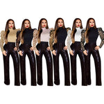 Load image into Gallery viewer, acelyn Women's Elegant Sequin Mesh Sheer Puff Long Sleeve Mock Neck Slim Fit Party Blouse Shirt Top Black S
