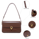 Load image into Gallery viewer, LAFESTIN Split Leather Shoulder Bags For Women with Adjustable Strap, Trendy Crossbody Purses For Women, Designer Inspire Handbags, Caramel Brown
