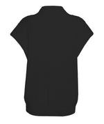 Load image into Gallery viewer, xxxiticat Women's Shoulder Pad Sweater Sleeveless Turtleneck Wide Shoulder Knitted Black Sweater Vest Crop Neutral Top(BL,M)
