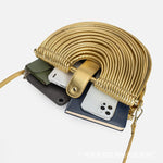 Load image into Gallery viewer, Clutch Purses for Women, Crescent Handbag Woven Bag, Formal PU Leather Purse Designer Handbags for Party Prom Wedding, Gold
