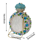 Load image into Gallery viewer, Tasysain Rhinestone Acrylic Clutch for Women Novelty Vintage Clock Wedding Purse Sparkling Elegant Evening Prom Handbag, Pink
