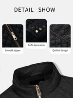 Load image into Gallery viewer, Bellivera Women's Stand Collar Lightweight Quilted Puffer Jacket Padded Zip Coat for Spring and Winter 087 black S
