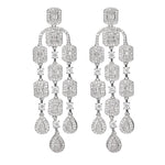 Load image into Gallery viewer, 14K White Gold Moissanite Chandelier Earrings for Women,Dainty Moissanite Drop Earrings,Fashion Jewelry Gift For Mom,Girlfriend,Wife (Style 2, 14K Gold)
