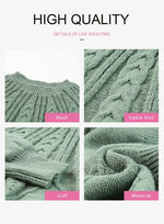 Load image into Gallery viewer, Dokotoo Fall Sweaters for Women 2025 Batwing Long Sleeve Crewneck Business Casual Outfits Cable Chunky Winter Clothes Loose Halloween Sweater Elegant Green Pullover Top Medium
