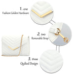 Load image into Gallery viewer, KKXIU Women Formal PU leather Evening Envelope Clutch Purses and Handbags for Party Wedding Prom Bridal (A-White)
