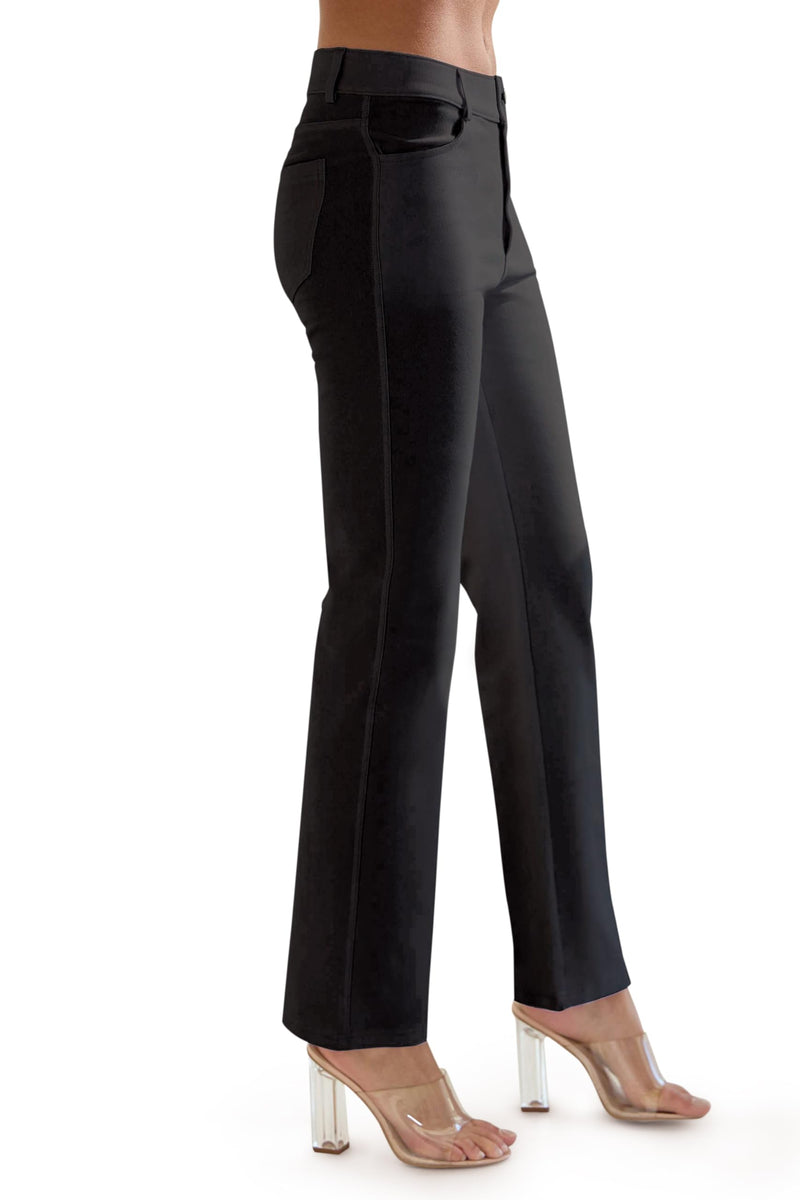 Prolific Health Women's Jean Look Jeggings Straight Leg Tights Yoga Many Colors Spandex Leggings Pants S-XXXL (Large, Black)