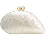 Load image into Gallery viewer, louceko Acrylic Shell Handbag Removable Chain Crossbody Shoulder Evening Bag Clutch Purse for Women Formal Wedding Party Prom, Beige Pearl White, 2503
