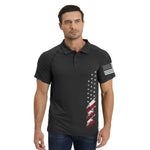 Load image into Gallery viewer, H HYFOL Short Sleeve Polo Shirts for Men Graphic Stretch Casual American Patriotic Raglan Golf Polos for Men(Black,3XL)
