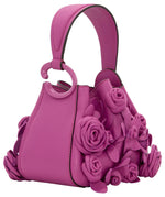 Load image into Gallery viewer, Oscar de la Renta, Nano Floral Appliqué O Handle Bag, Rosehip
