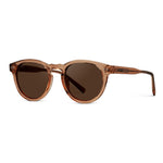 Load image into Gallery viewer, WearMe Pro Polarized Classic Round Retro Women&#39;s Sunglasses (Light Crystal Brown/Brown Lens)
