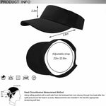 Load image into Gallery viewer, AZJ Sun Visor Hats for Women Men Adjustable UV Protection Outdoor Sports Golf Running Sun Caps (US, Numeric, 6 1/2, White,Black)
