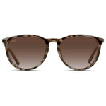 Load image into Gallery viewer, WearMe Pro Women&#39;s Round Sunglasses with Polarized UV Protection, Trendy Retro Designer Style (Beige Tortoise Frame/Brown Gradient Lens)
