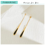 Load image into Gallery viewer, FAMARINE Black Earrings for Women Waterdrop Drip Earrings Valentines
