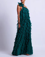 Load image into Gallery viewer, PATBO, Rosette One Shoulder Gown, 4, Galapagos
