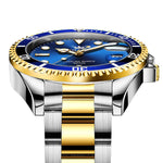 Load image into Gallery viewer, OLEVS Men Watch Gold Blue Watches for Men Waterproof Date Analog Quartz Luxury Casual Fashion Men&#39;s Wrist Watches Pro Diver Two Tone Men‘s Watch Dress Big Face Relojes para Hombres
