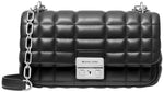 Load image into Gallery viewer, Michael Kors Tribeca Small Convertible Chain Shoulder Bag, Silver-Tone Hardware/Black
