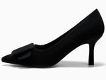 Load image into Gallery viewer, Coutgo Women&#39;s Pointed Toe Pumps Stiletto High Heels Slip on Elegant Wedding Pumps with Square Buckle
