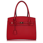 Load image into Gallery viewer, Designer Classic Top Handbags For women, Shoulder Purses For Ladies, Adjustable Strap Work Satchel with Wallet, RED
