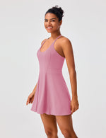 Load image into Gallery viewer, PERSIT Women Tennis Dress Athletic Wrokout Summer Dress Golf with Built in Bras &amp; Shorts Pockets
